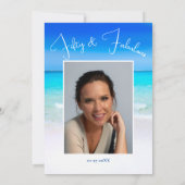 Strand Vijftig en Fabulous Foto Verjaardag Kaart (Achterkant)