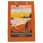 Strand & Vliegers - de Kust van Washington Medium Cadeauzakje (Voorkant)