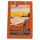 Strand & Vliegers - de Kust van Washington Medium Cadeauzakje (Achterkant)