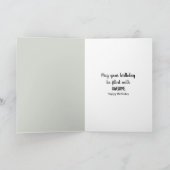 Strand Voetafdrukken en Sunbeams Verjaardag Kaart (Binnen)