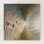 Strand Voetafdrukken In Zand Legpuzzel (Horizontaal)