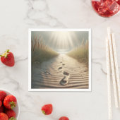 Strand Voetafdrukken In Zand Servet (Insitu)