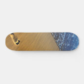 Strand Voetstappen Skateboard (Horizontaal)