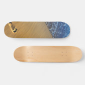 Strand Voetstappen Skateboard (Horizontaal)