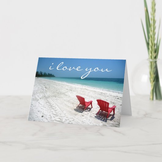 strand voor altijd liefde kaart (Voorkant)