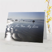 Strand voor de liefde Verjaardag Kaart (Gele Bloem)