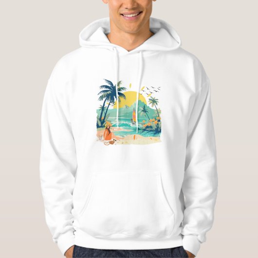 Strand voor een rustige zomer hoodie (Voorkant)