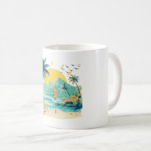 Strand voor een rustige zomer koffiemok (Voorkant rechts)