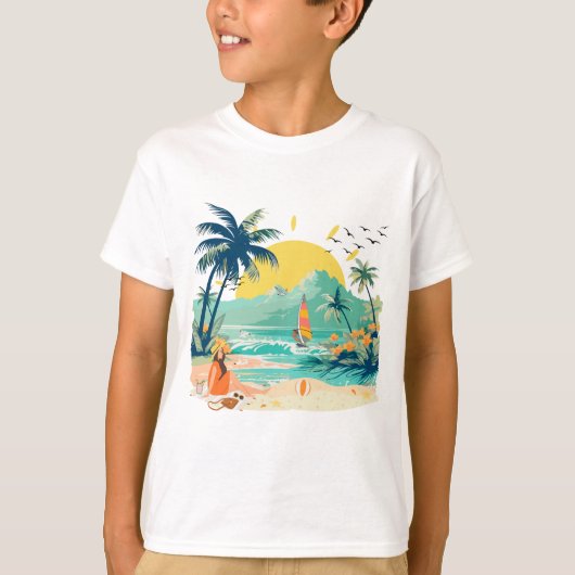Strand voor een rustige zomer t-shirt (Voorkant)