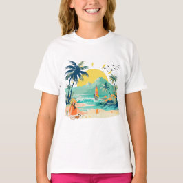 Strand voor een rustige zomer t-shirt