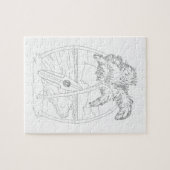 Strand voor volwassenen kleurplaat puzzel legpuzzel (Horizontaal)