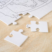 Strand voor volwassenen kleurplaat puzzel legpuzzel (Zijkant)