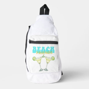 Strand Vrienden & Margaritas Print Cut Naai Sling Bag