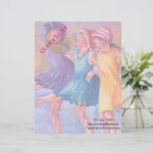 STRAND VRIENDINNEN  BRIEFHOOFD (Staand voorkant)