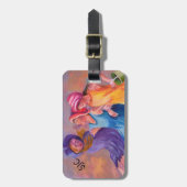 STRAND VRIENDINNEN GEPERSONALISEERD BAGAGELABEL (Voorkant verticaal)