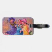 STRAND VRIENDINNEN GEPERSONALISEERD BAGAGELABEL (Achterkant horizontaal)