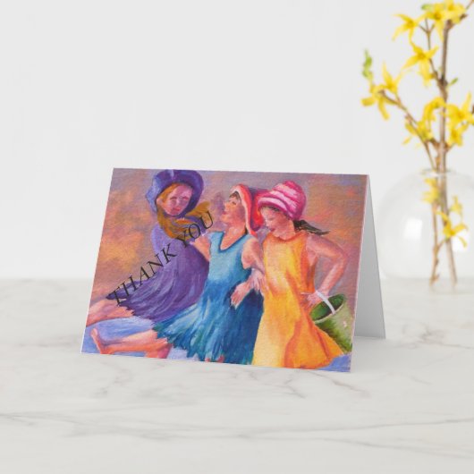 STRAND VRIENDINNEN KAART (Gele Bloem)