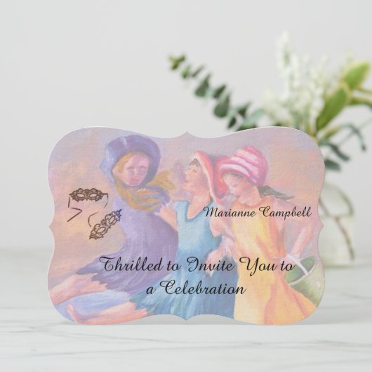 STRAND VRIENDINNEN KAART (Staand voorkant)