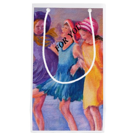 STRAND VRIENDINNEN KLEIN CADEAUZAKJE (Voorkant)