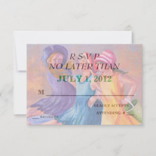 STRAND VRIENDINNEN  RSVP KAARTEN KAARTJE