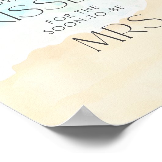 Strand Vrijgezellenfeest Hoeveel kussen Poster (Hoek)