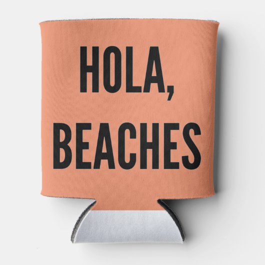 Strand vrijgezellenfeest hola, stranden! blikjeskoeler (Voorkant)