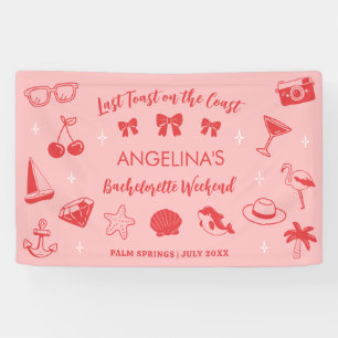 Strand vrijgezellenfeest kust Doodle Spandoek