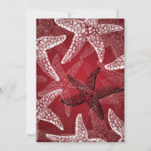 strand Vrijgezellenfeest Starfish Red Kaart (Voorkant)