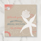 Strand Vrijgezellenfeest viering Bedankjes Labels (Voorkant)