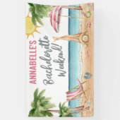 Strand vrijgezellenfeest voor dames spandoek (Verticaal)