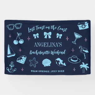 Strand vrijgezellenfeest voor dames Welkom Doodle Spandoek