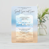 Strand Vrijgezellenfeest Zand Zon En Liefde Kaart (Staand voorkant)