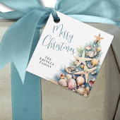 Strand Vrolijk Kerstfeest Bedankjes Labels