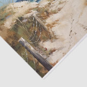 Strand Wandeling Kustlandschap Schilderij Decoupag Tissuepapier (Detail)