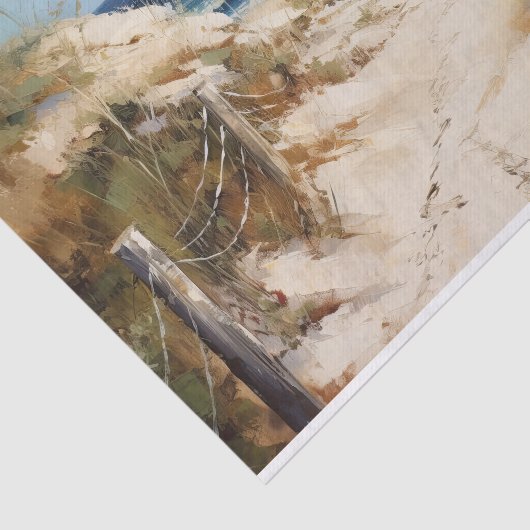 Strand Wandeling Kustlandschap Schilderij Decoupag Tissuepapier (Detail)