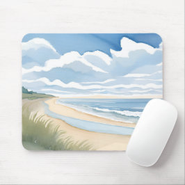 Strand Wandelpad | Kust Oceaan Aquarel Muismat