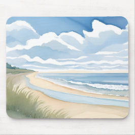 Strand Wandelpad | Kust Oceaan Aquarel Muismat