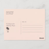 Strand Water en Zand Foto Save the Date Briefkaart (Achterkant)