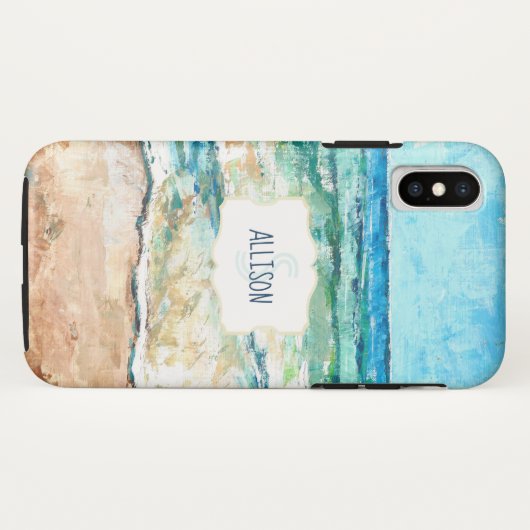 strand Water Kustlijn Shoreline Monogram Case-Mate iPhone Case (Achterkant (horizontaal))