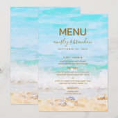Strand Watercolor Menu (Voorkant / Achterkant)