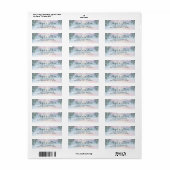Strand Watercolor Retouradres Etiket (Full Sheet)