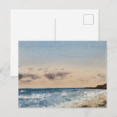 Strand Watercolor Schildering  Briefkaart (Voorkant / Achterkant)