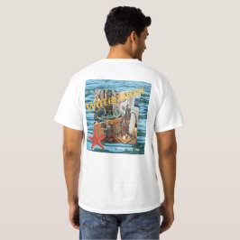 Strand waterman hengelvis of ster vis en water t-shirt