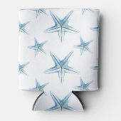 Strand Waterverf Blauwe zeester Blikjeskoeler (Voorkant)