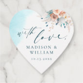 Strand Waterverf bruiloft Bedankjes Labels (Achterkant)