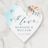 Strand Waterverf bruiloft Bedankjes Labels (Voorkant)