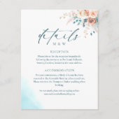 Strand Waterverf bruiloft Informatiekaartje (Voorkant)