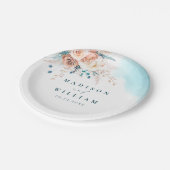 Strand Waterverf bruiloft Papieren Bordje (Gekanteld)