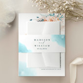 Strand Waterverf bruiloft Uitnodigingen Wikkel