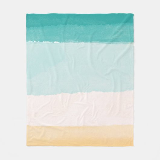 Strand Waterverf Fleece Deken (Voorkant)